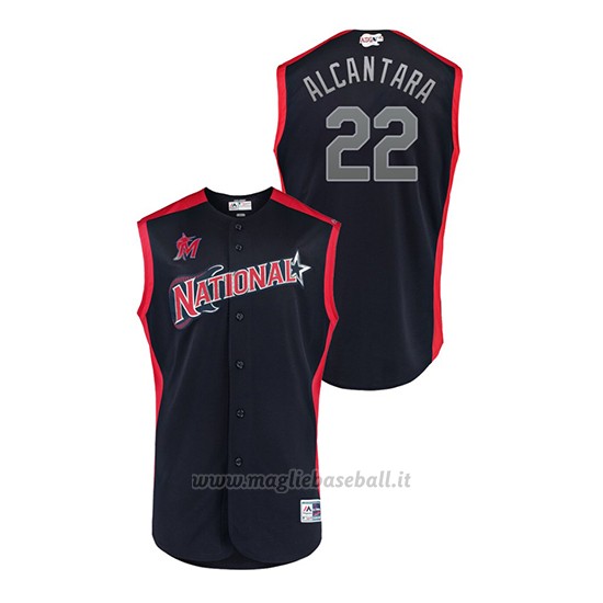 Maglia Baseball Bambino Miami Miami Marlins 2019 All Star Game Player National League Sandy Alcantara Blu